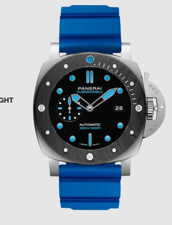 Panerai Submersible BMG-TECH 47mm Replica Watch PAM00799 CAOUTCHOUC LIGHT BLUE